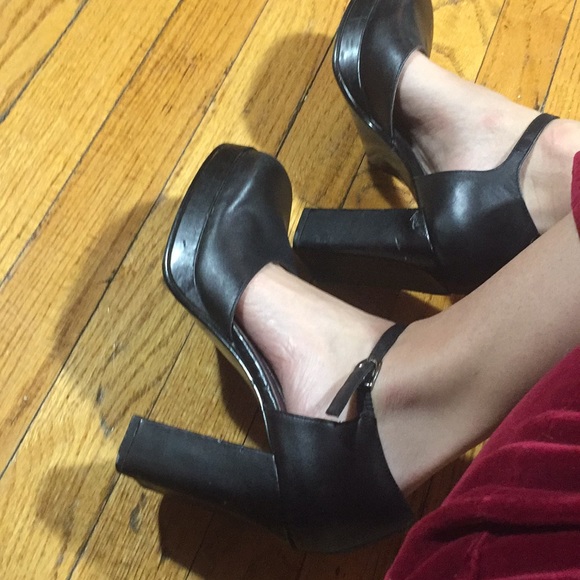 Maripé Vintage black platform stacked heels - Picture 3 of 7